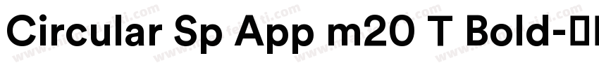 Circular Sp App m20 T Bold字体转换